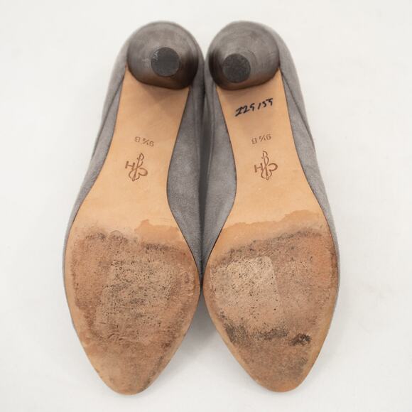 Cole Haan Gray Suede Wooden Cone Heel Ankle Boots Size 9.5 - Picture 8 of 12